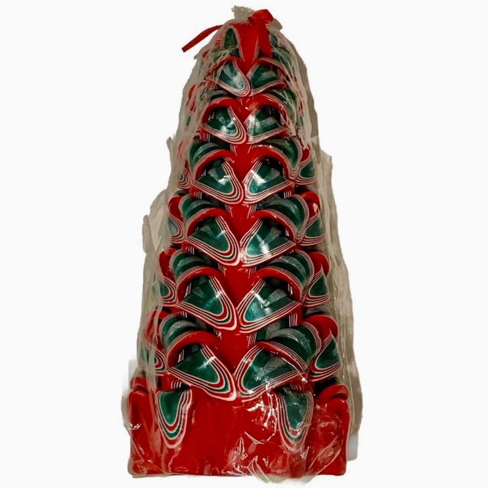 Vintage 1980s Jasco Christmas Tree Candle 8 Inch Handcrafted in Korea Never Used